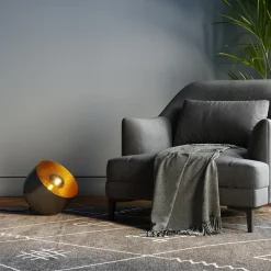 Outlet KARE Design Lampa podłogowa Apollon Smooth Ø28 cm czarna - KARE