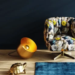 Clearance KARE Design Lampa podłogowa Apollon Smooth Ø35 cm złota - KARE