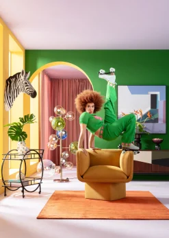 Discount KARE Design Lampa podłogowa Balloon Colore 95x160 cm kolorowa - KARE