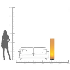 New KARE Design Lampa podłogowa beżowa podstawa czarna 26x120 cm - KARE