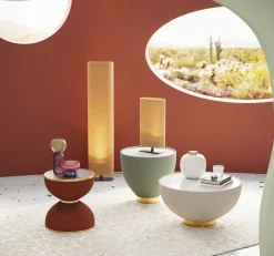 New KARE Design Lampa podłogowa beżowa podstawa czarna 26x120 cm - KARE