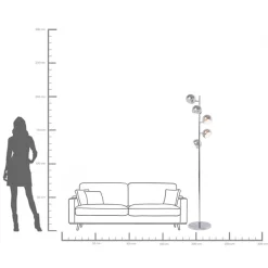 Online KARE Design Lampa podłogowa Calotta Chrome 40x200 cm srebrna - KARE