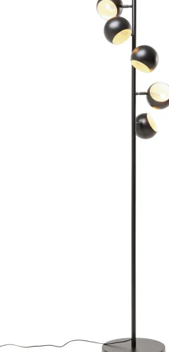 Fashion KARE Design Lampa podłogowa Calotta czarna 5-lite 180cm - KARE