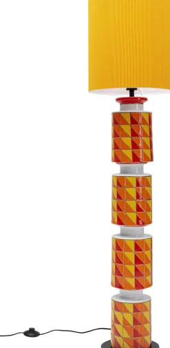 Online KARE Design Lampa podłogowa ceramiczna kolorowa abażur pomarańczowy Ø33x138 cm - KARE