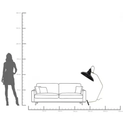 Hot KARE Design Lampa podłogowa czarno-złota stalowa 130 cm - KARE