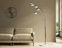 Hot KARE Design Lampa podłogowa Five Fingers 100x220 cm chromowa - KARE