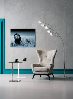 Hot KARE Design Lampa podłogowa Five Fingers 100x220 cm chromowa - KARE