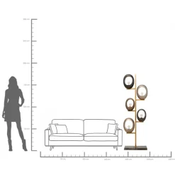 Online KARE Design Lampa podłogowa Five Loops 57x173 cm - KARE