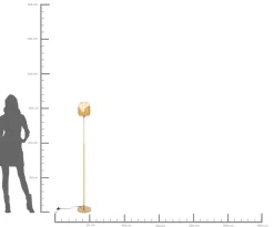 Fashion KARE Design Lampa podłogowa Goblet 25x160 cm złota - KARE