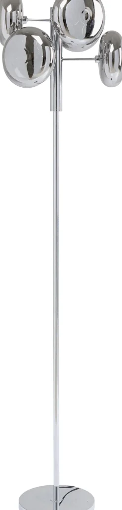 Best KARE Design Lampa podłogowa Headlight 43x163 cm srebrna - KARE