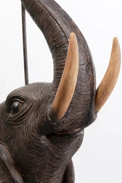 Outlet KARE Design Lampa podłogowa motyw zwierzęcy słoń 154 cm abażur beżowy lniany - KARE