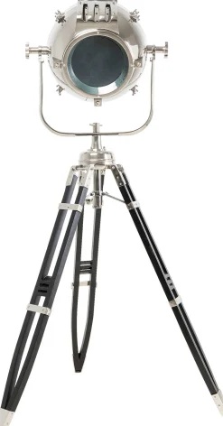 Best KARE Design Lampa podłogowa Movie 230 cm trójnóg drewno mango i aluminium - KARE