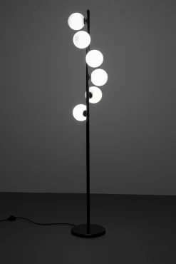 Hot KARE Design Lampa podłogowa Scala Balls Milky Black 160cm - KARE