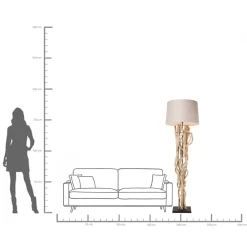 Outlet KARE Design Lampa podłogowa Scultra 55x158 cm naturalna - KARE