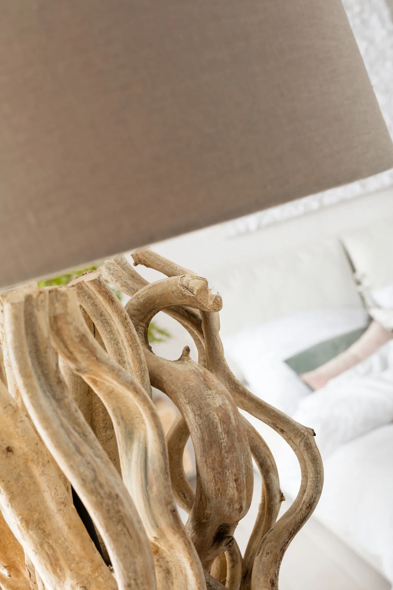 Outlet KARE Design Lampa podłogowa Scultra 55x158 cm naturalna - KARE