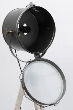 Best KARE Design Lampa podłogowa trójnóg vintage drewno sosnowe i stal 110-155 cm - KARE