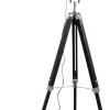 Discount KARE Design Lampa podłogowa trójnóg z regulacją wysokości czarna drewno i stal 95-140 cm - KARE