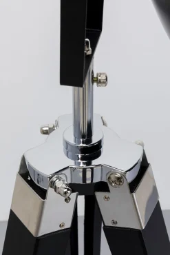 Discount KARE Design Lampa podłogowa trójnóg z regulacją wysokości czarna drewno i stal 95-140 cm - KARE