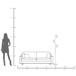 Best KARE Design Lampa podłogowa Ufo Tre 26x160 cm srebrny - KARE