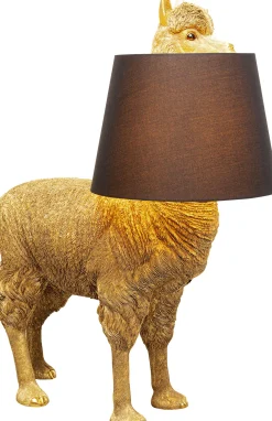 New KARE Design Lampa podłogowa złota alpaka z czarnym abażurem 81x108 cm - KARE