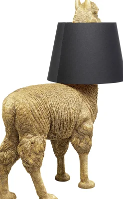New KARE Design Lampa podłogowa złota alpaka z czarnym abażurem 81x108 cm - KARE