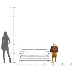 New KARE Design Lampa podłogowa złota alpaka z czarnym abażurem 81x108 cm - KARE