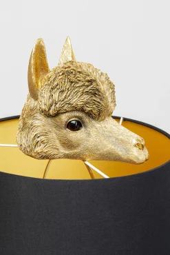 New KARE Design Lampa podłogowa złota alpaka z czarnym abażurem 81x108 cm - KARE