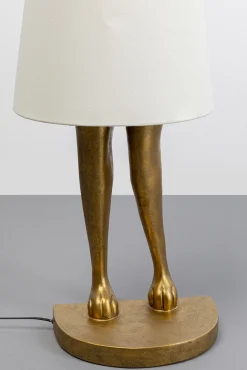 Sale KARE Design Lampa podłogowa złoty królik z białym abażurem 150 cm - KARE