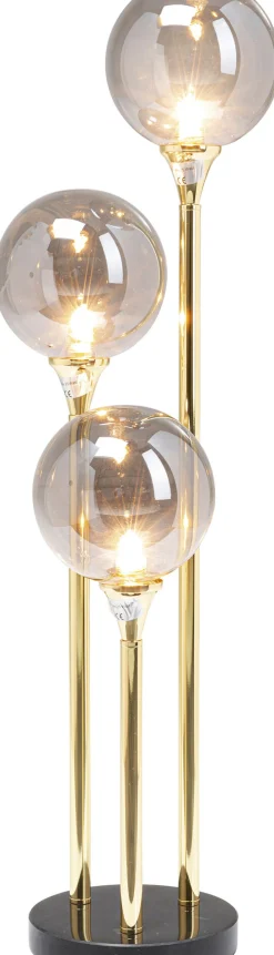 New KARE Design Lampa stołowa Al Capone Tre 18x83 cm złota klosze przydymione - KARE