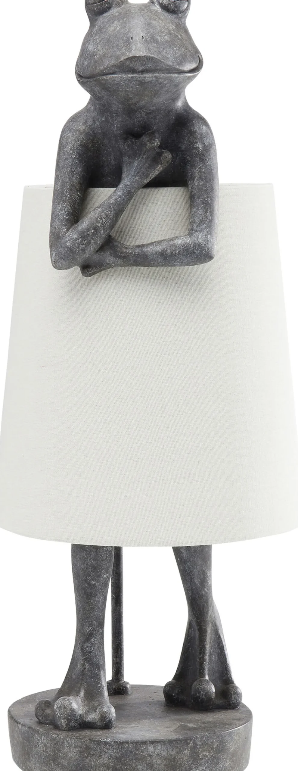 Outlet KARE Design Lampa stołowa Animal Frog 23x58 cm szara - KARE