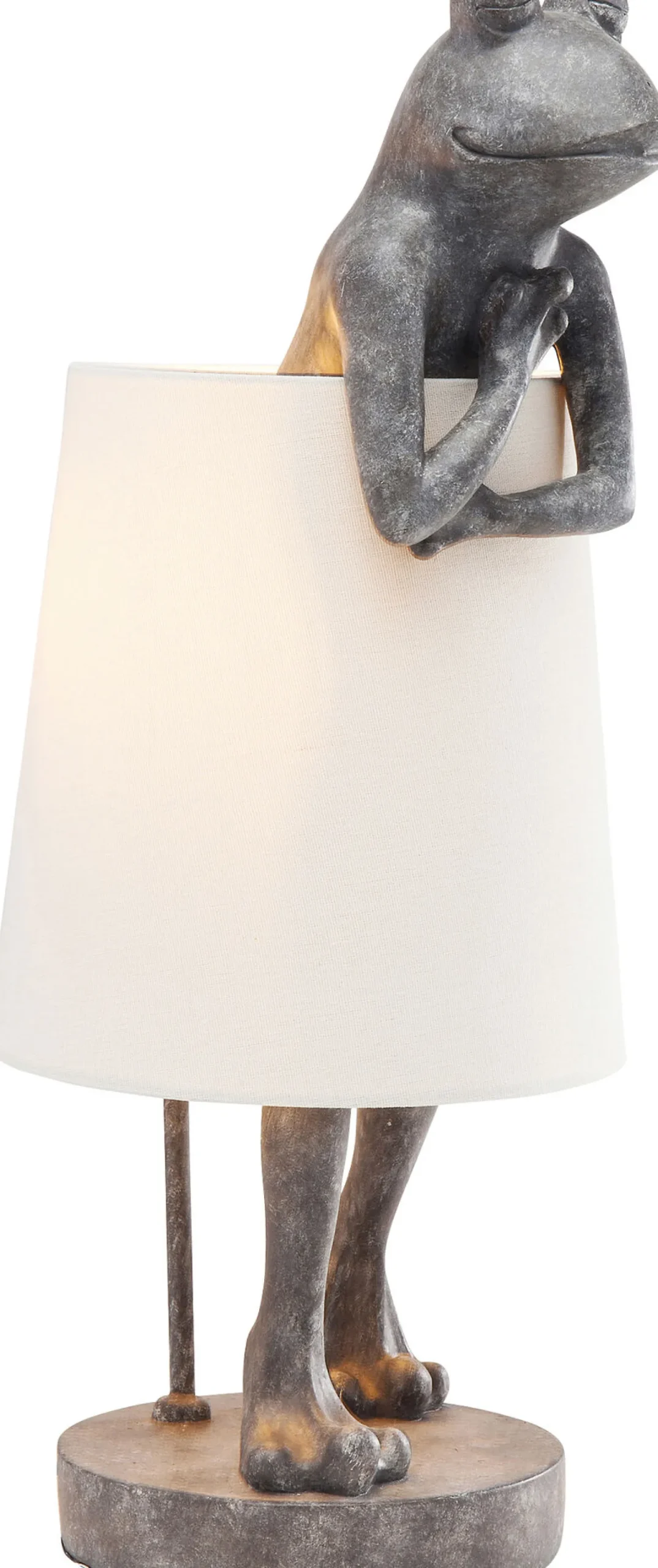 Outlet KARE Design Lampa stołowa Animal Frog 23x58 cm szara - KARE