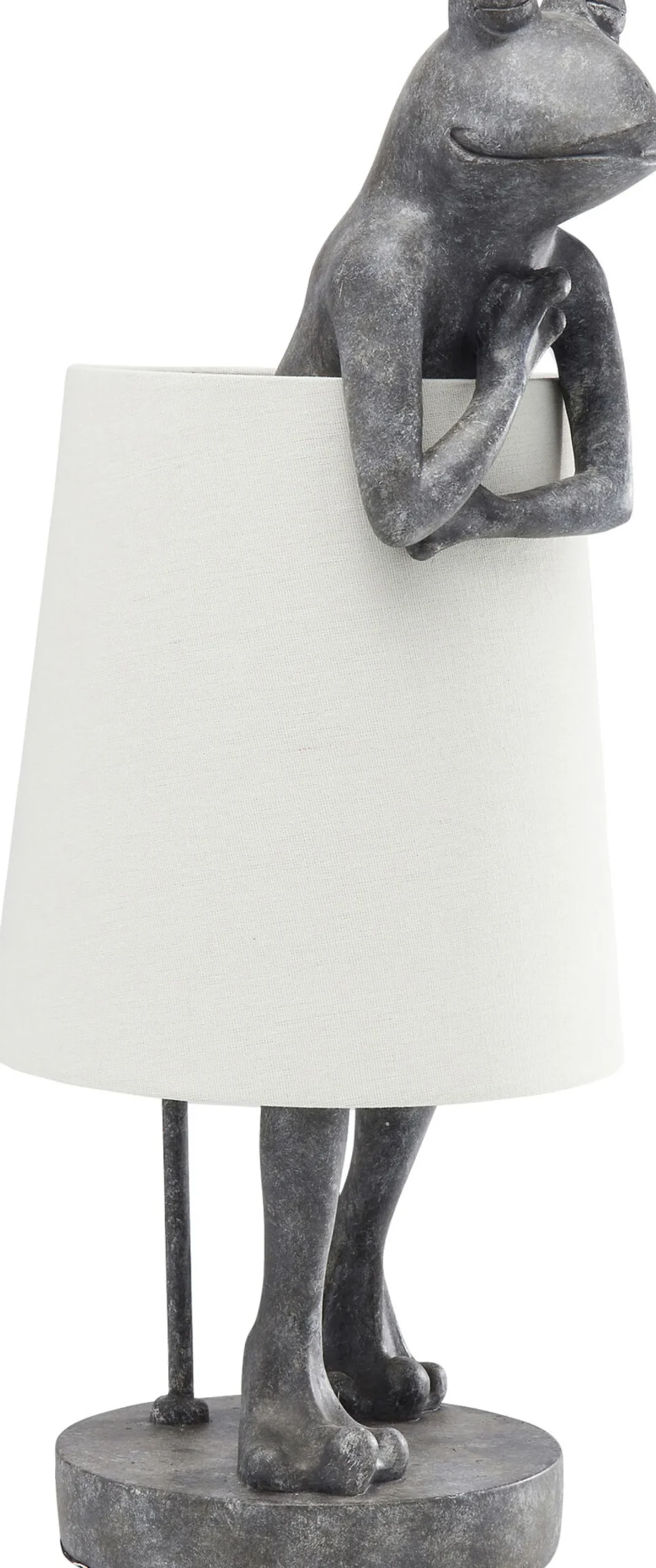 Outlet KARE Design Lampa stołowa Animal Frog 23x58 cm szara - KARE