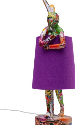 New KARE Design Lampa stołowa Animal Rabbit graffiti-purple 50cm - KARE