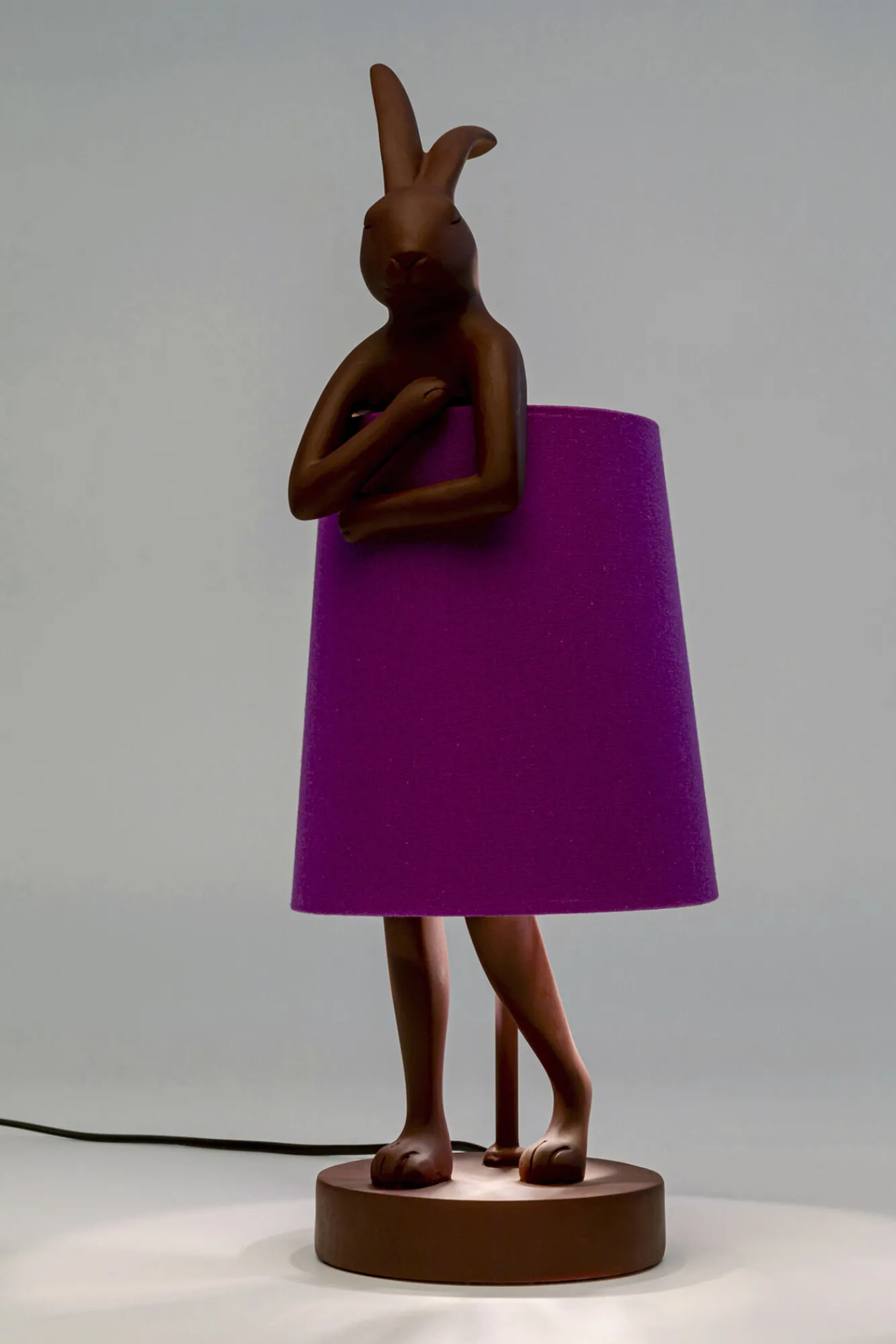 Clearance KARE Design Lampa stołowa Animal Rabbit czerwono-fioletowa 50cm - KARE