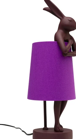 Clearance KARE Design Lampa stołowa Animal Rabbit czerwono-fioletowa 50cm - KARE