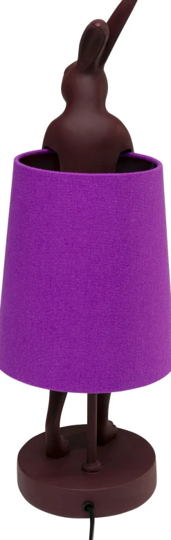 Clearance KARE Design Lampa stołowa Animal Rabbit czerwono-fioletowa 50cm - KARE