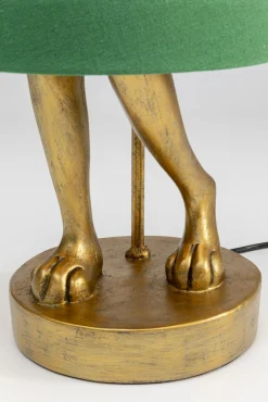 Discount KARE Design Lampa stołowa Animal Rabbit 23x68 cm złota - klosz zielony - KARE