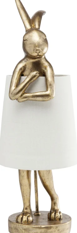 Fashion KARE Design Lampa stołowa Animal Rabbit 23x68 cm złota - KARE
