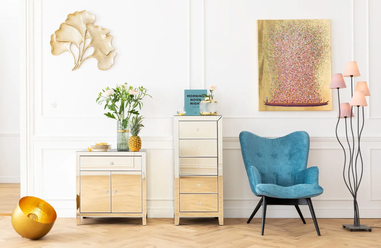 Best KARE Design Lampa stołowa Apollon 36x26 cm złota - KARE