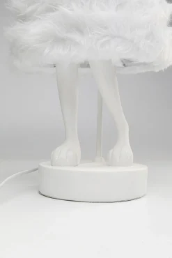 Best KARE Design Lampa stołowa biała królik abażur futrzasty 68 cm - KARE
