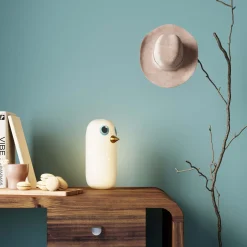 Fashion KARE Design Lampa stołowa biała z ceramiki ptaszek 34 cm - KARE