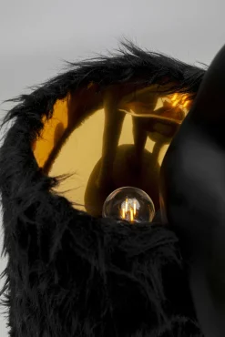 New KARE Design Lampa stołowa czarna królik abażur futrzasty 68 cm - KARE