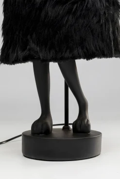 New KARE Design Lampa stołowa czarna królik abażur futrzasty 68 cm - KARE
