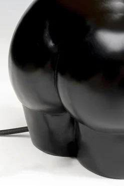 Clearance KARE Design Lampa stołowa czarna z abażurem motyw ludzkiego ciała Ø30x48 cm - KARE