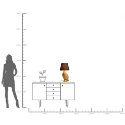 New KARE Design Lampa stołowa Duck 35x58 cm złota - KARE