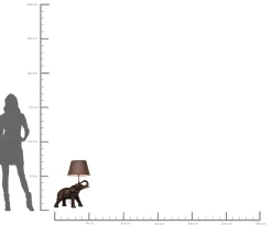 Online KARE Design Lampa stołowa Elephant Safari 52x74 cm brązowa - KARE