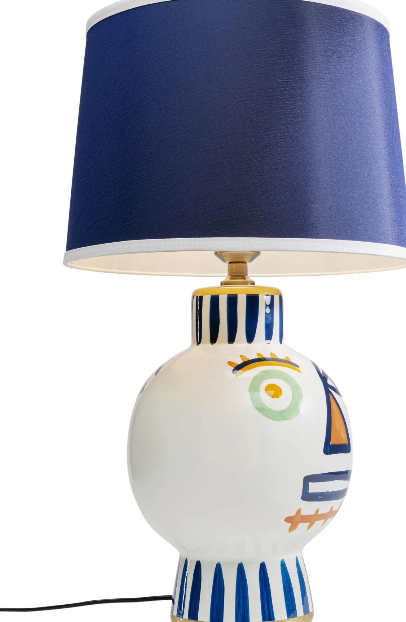 Best KARE Design Lampa stołowa kolorowa dwie twarze 65 cm podstawa z porcelany - KARE