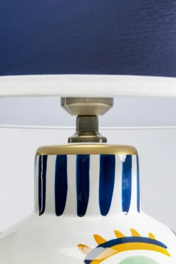 Best KARE Design Lampa stołowa kolorowa dwie twarze 65 cm podstawa z porcelany - KARE