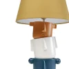 Fashion KARE Design Lampa stołowa kolorowa kamionka i bawełna motyw twarzy Ø25x45 cm - KARE