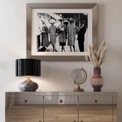 Clearance KARE Design Lampa stołowa Mamo Deluxe Ø31x38 cm szara - klosz czarny - KARE